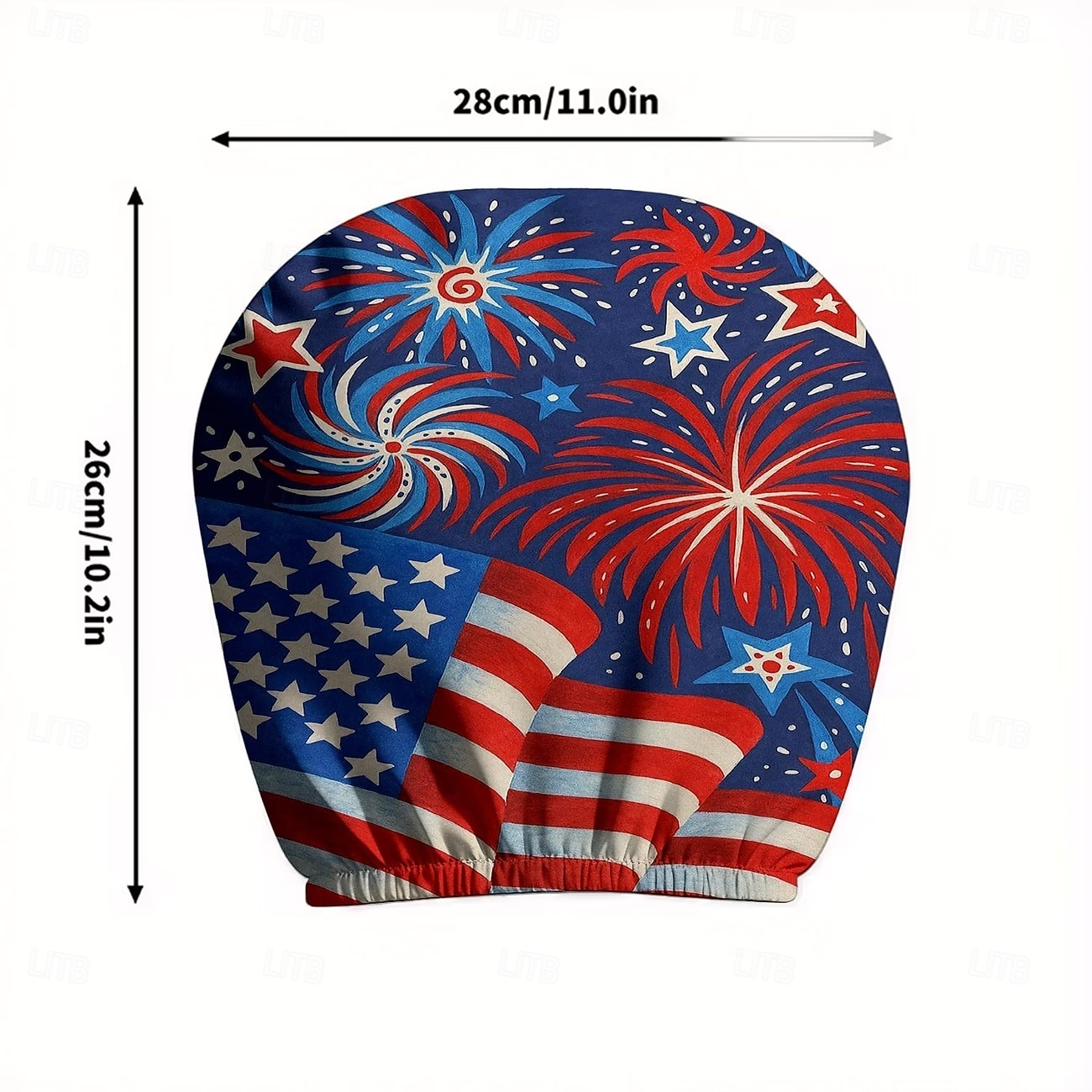 2 fundas para reposacabezas de coche con diseño de bandera estadounidense, con estampado de estrellas y rayas rojas, blancas y azules, ajuste universal, fácil de limpiar, suave y cómoda, ideal para 2026 - $9.49 –P18