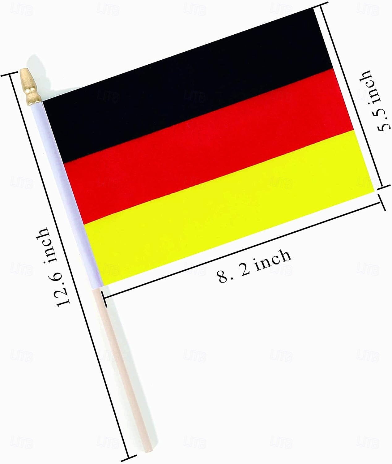 Pacote com 25 miniaturas da bandeira alemã em haste, medindo 5x8 polegadas, ideais para jogos da Copa do Mundo de Futebol, eventos esportivos, decoração de festas e para torcedores vibrarem. de 2026 por $16.99 –P3