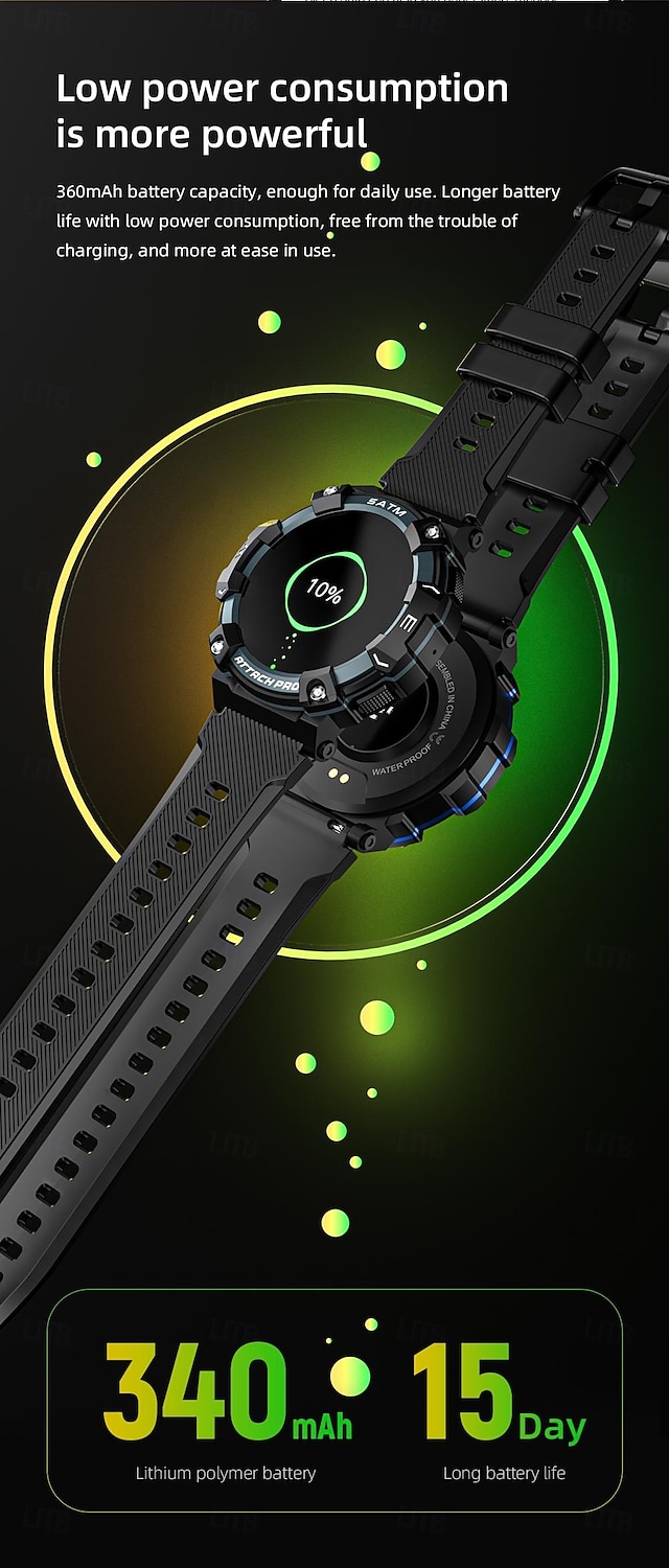 Relógio inteligente Lokmat Attack 2 Pro de 1,39 polegadas com Bluetooth, chamadas, pedômetro, lembrete de chamadas e rastreador de atividades. Compatível com Android e iOS. Unissex, com longa duração da bateria, chamadas em modo mãos-livres e à prova d'ág de 2026 por $52.99 –P6