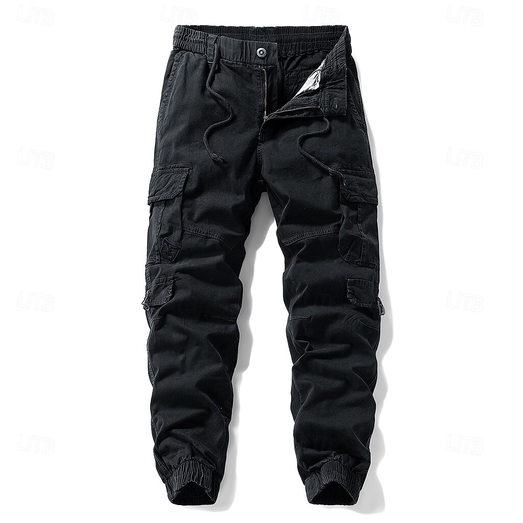 Bărbați Pantaloni cargo Pantaloni casual Παντελόνι πεζοπορίας Cordon Buzunar Simplu Confort Comfortabil Lungime totală Zilnic Casă În aer liber Vacanță Simplu Verde Militar Negru Micro-elastic 2026 - $47.99 –P6