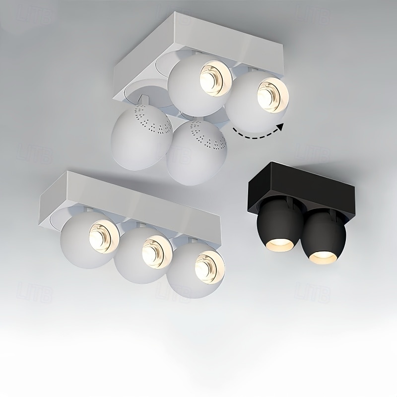 led 1 πακέτο προβολέων από ύφασμα με διακόπτη dimmer, ρυθμιζόμενο, όλα τα λευκά σκίαστρα, ελεγχόμενα μέσω εφαρμογής 2026 - $97.99 –P1