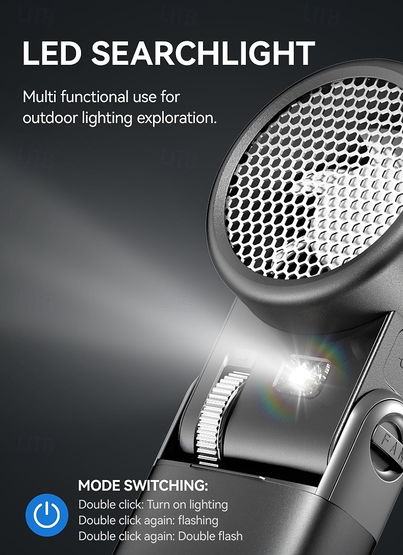 Ventilateur portable avec plaque de refroidissement, 9000 mAh, affichage numérique, 100 vitesses réglables, mini ventilateur pliable avec cordon, ventilateur turbo haute vitesse pour femmes et hommes, de 2026 ? $36.99 –P17