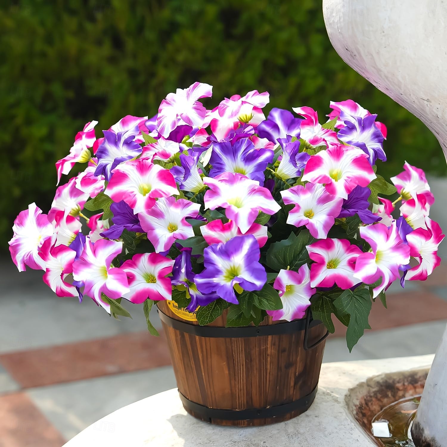 4 Bundles Spring Artificial Morning Glory Flowers for Outdoors, UV Resistant Fake Look Real Faux Silk Plants for Front Door Garden Porch Planter 2026 - $27.99 –P3