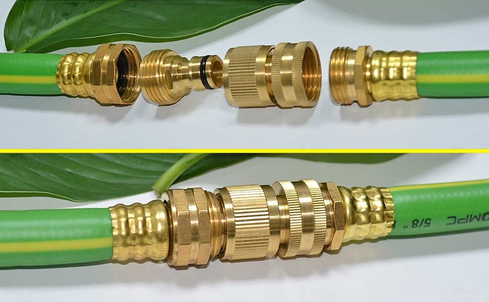 2 jeux de raccords rapides pour tuyau d'arrosage, en laiton massif robuste de 3/4 pouce, raccords universels étanches pour une connexion facile du tuyau d'arrosage de 2026 ? $16.99 –P4