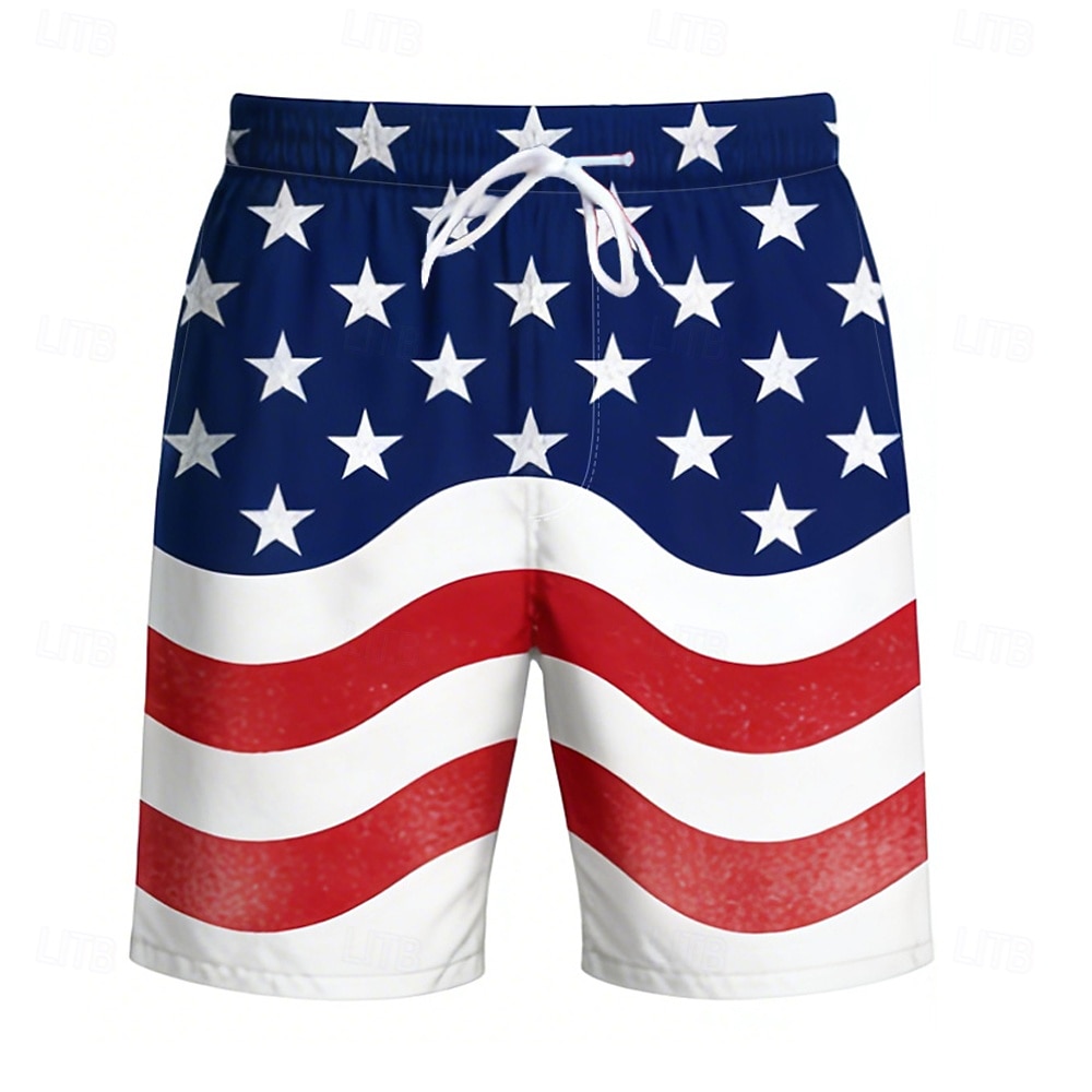 Bărbați 4 iulie - 250 de ani de existență a Statelor Unite Steagul SUA Patriotic Boxeri înot Pantaloni Scurți de Înot Pantaloni Scurti Talie medie Casual Concediu Buzunare laterale Căptușeală din 2026 - $20.99 –P7