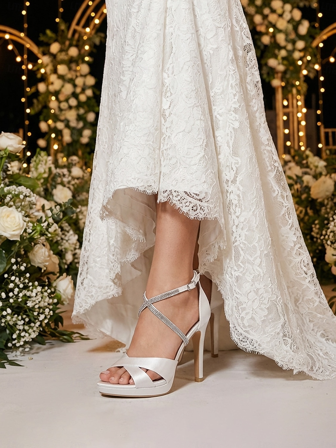 scarpe con plateau argentate da donna - eleganti décolleté da sposa per matrimoni in città del 2026 a $64.99 –P7