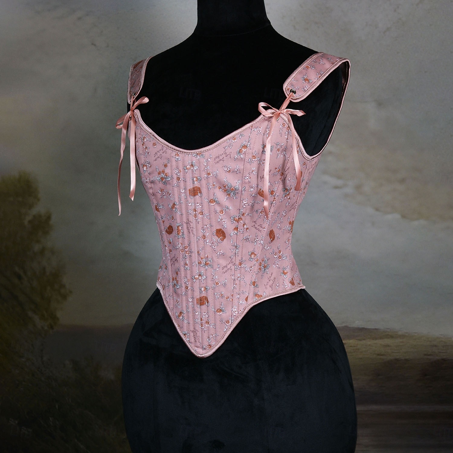 Kostymer i middelalderstil Renessanse Cottagecore Korsett Bodice Viking Bonde Blondér Blomstret Kostyme Dame Keltisk fantasi Halloween Karneval Ytelse LARP Ren Faire Voksne Korsett 2026 - $38.99 –P8
