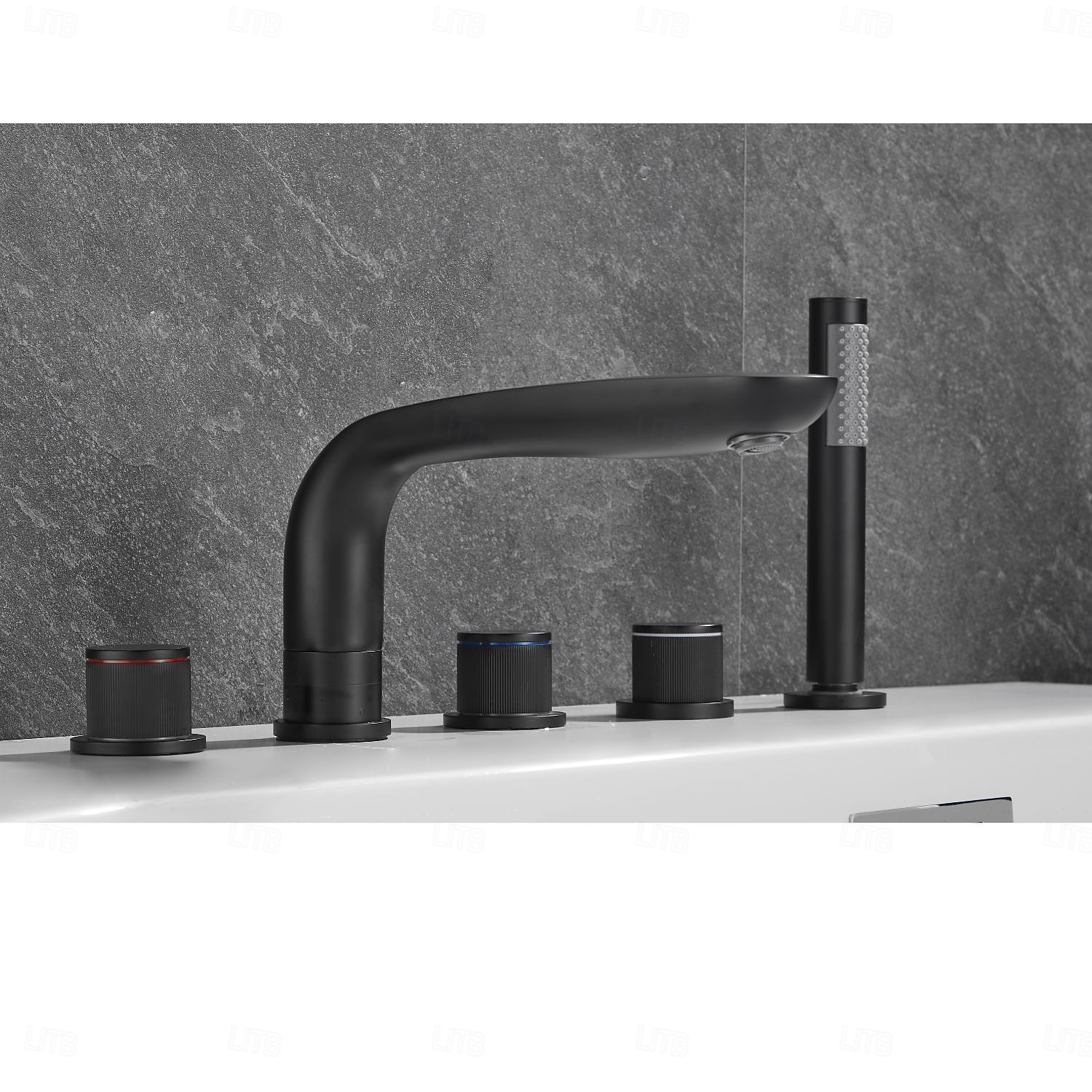 Badekarskran - Moderne Malte overflater Frittstående Messing Ventil Bath Shower Mixer Taps 2026 - ZAR R10076.92 –P3
