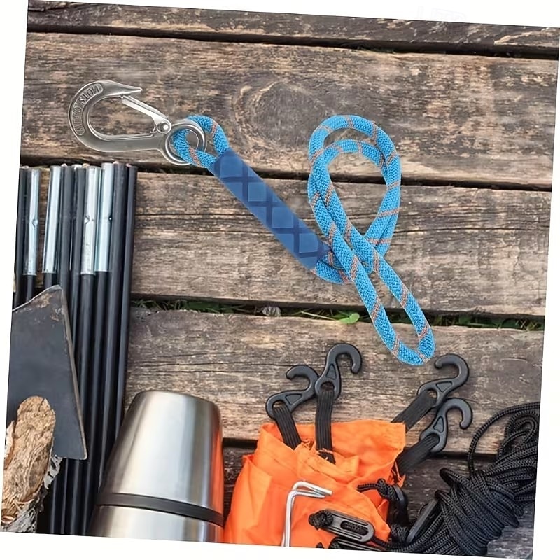 2pcs Stainless Steel Heavy Duty Hook Ring Swing Hanging Rope, Camping Hammock Rope, Outdoor Swing Yoga Strap, Durable Nylon Material, Suitable for Outdoor Hammocks, Tree Swings, Patio Chairs 2026 - $29.99 –P5