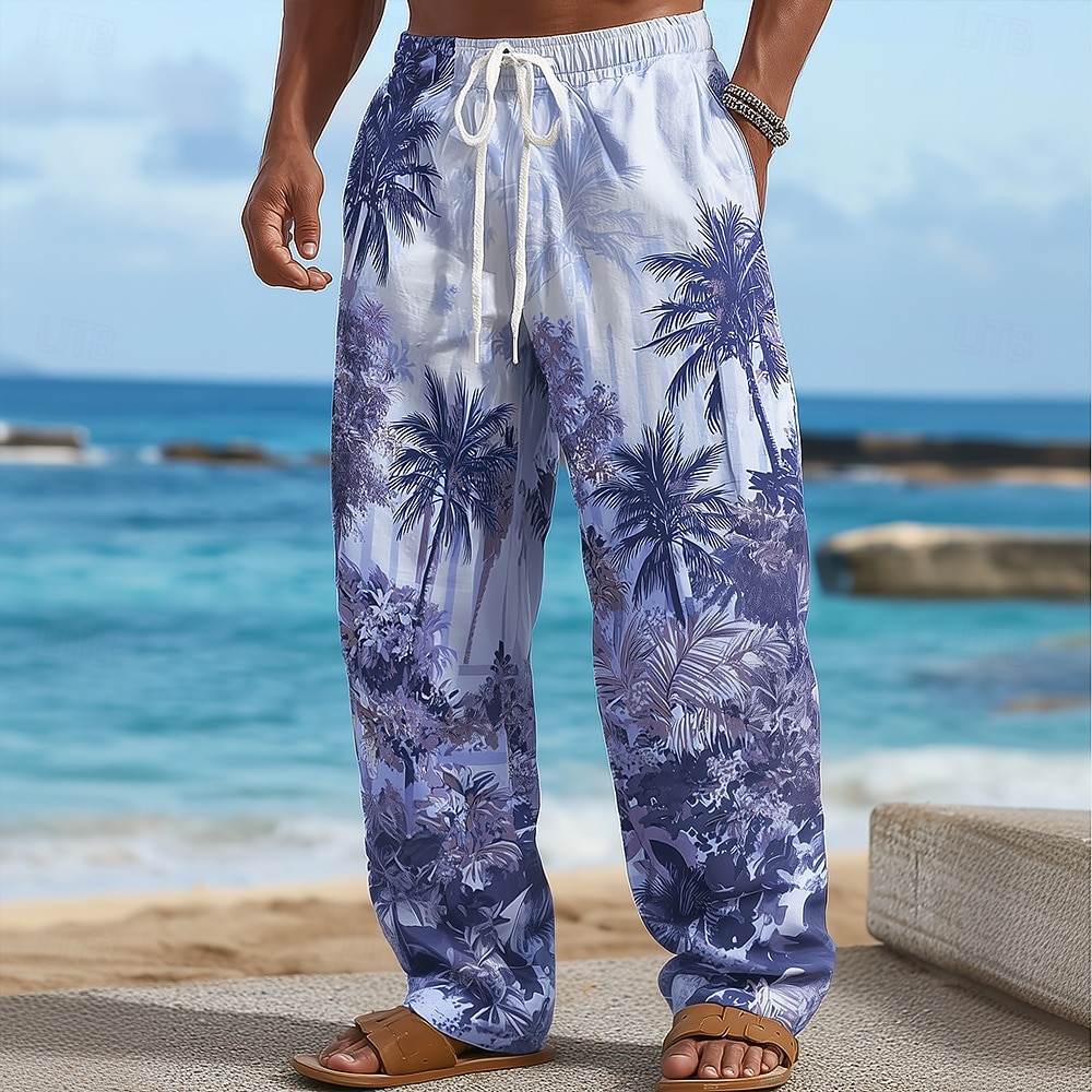 Per uomo Albero di Cocco Colore sfumato Piante Tropicali Pantaloni Pantaloni Larghi Pantaloni casual Misura del girovita medio Hawaiano All'aperto Vacanza Abbigliamento mare Coulisse elastica in vita del 2026 a $27.99 –P1