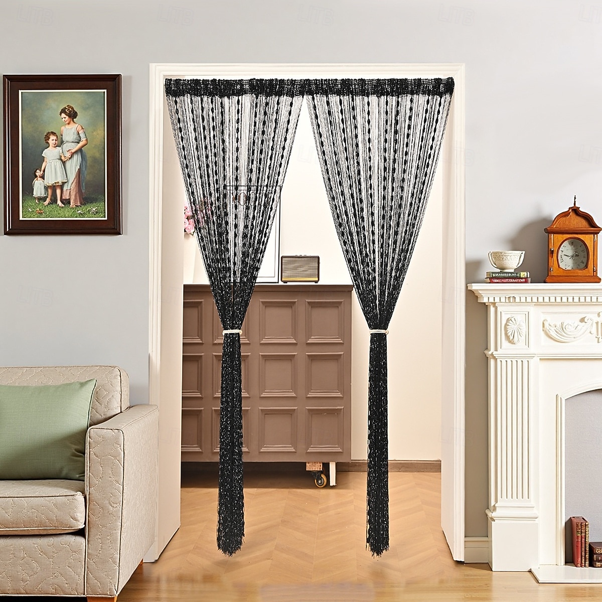 2026年 出入り口用のストリングカーテン、キラキラビーズカーテン、ドア、タッセルビーズ、吊り下げフリンジ、ヒッピー、吊り下げパティオタッセルスクリーン、部屋の装飾、窓、壁の背景、ドア  コレクション – $17.99 –P18