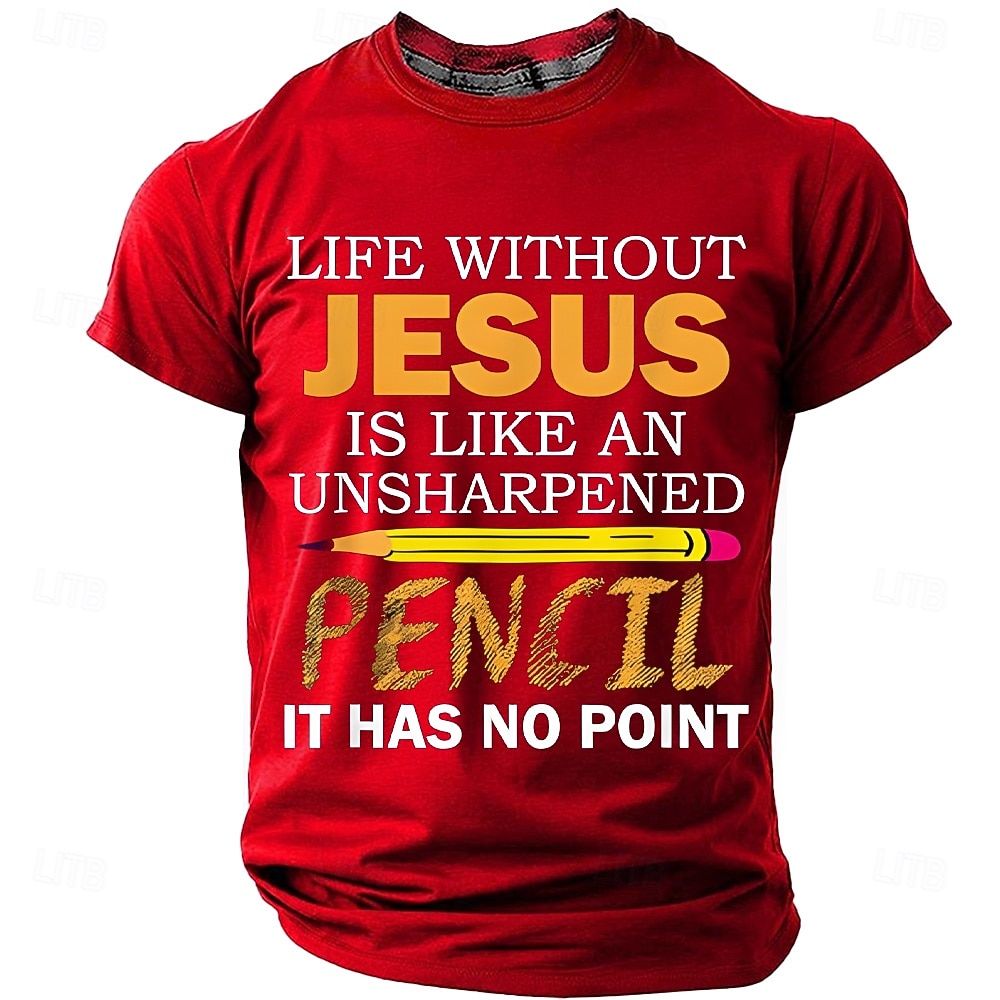 Men's Bible Life Without Jesus Is Like An Unsharpened Pencil It Has No ...