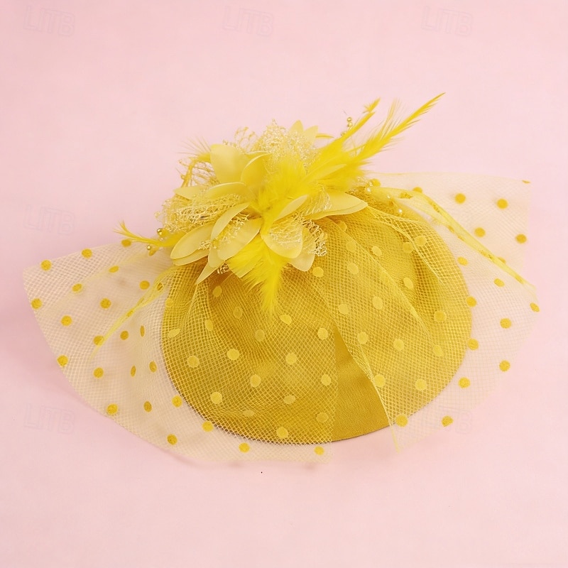 Fascinators Feather Fabric Wedding Birthday Elegant Vintage Cute With Feather Floral Headpiece Headwear 2026 - $16.49 –P6