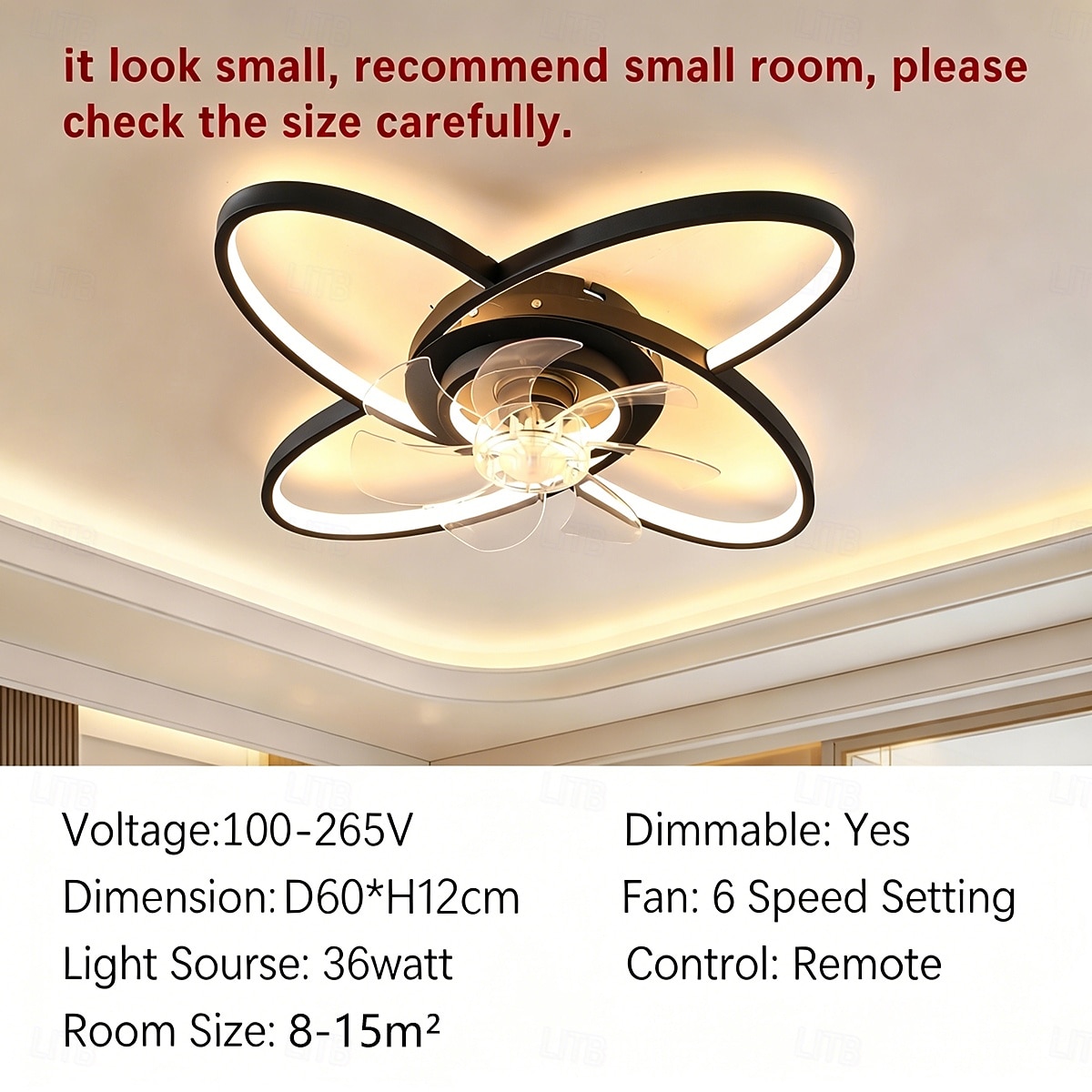Modern Ceiling Fan with Lights, Low Profile Ceiling Fans with Remote Control and APP Control, 6 Speed Reversible Blades, Stepless Dimmable LED Ceiling Light Fan for Living Room Bedroom Kitchen 2026 - $161.99 –P10