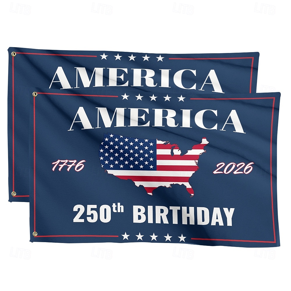 Bandera conmemorativa del 250.º aniversario de Estados Unidos (2 unidades, 1776-2026), ideal para exteriores, jardín, patio o casa. 2026 - $29.99 –P1