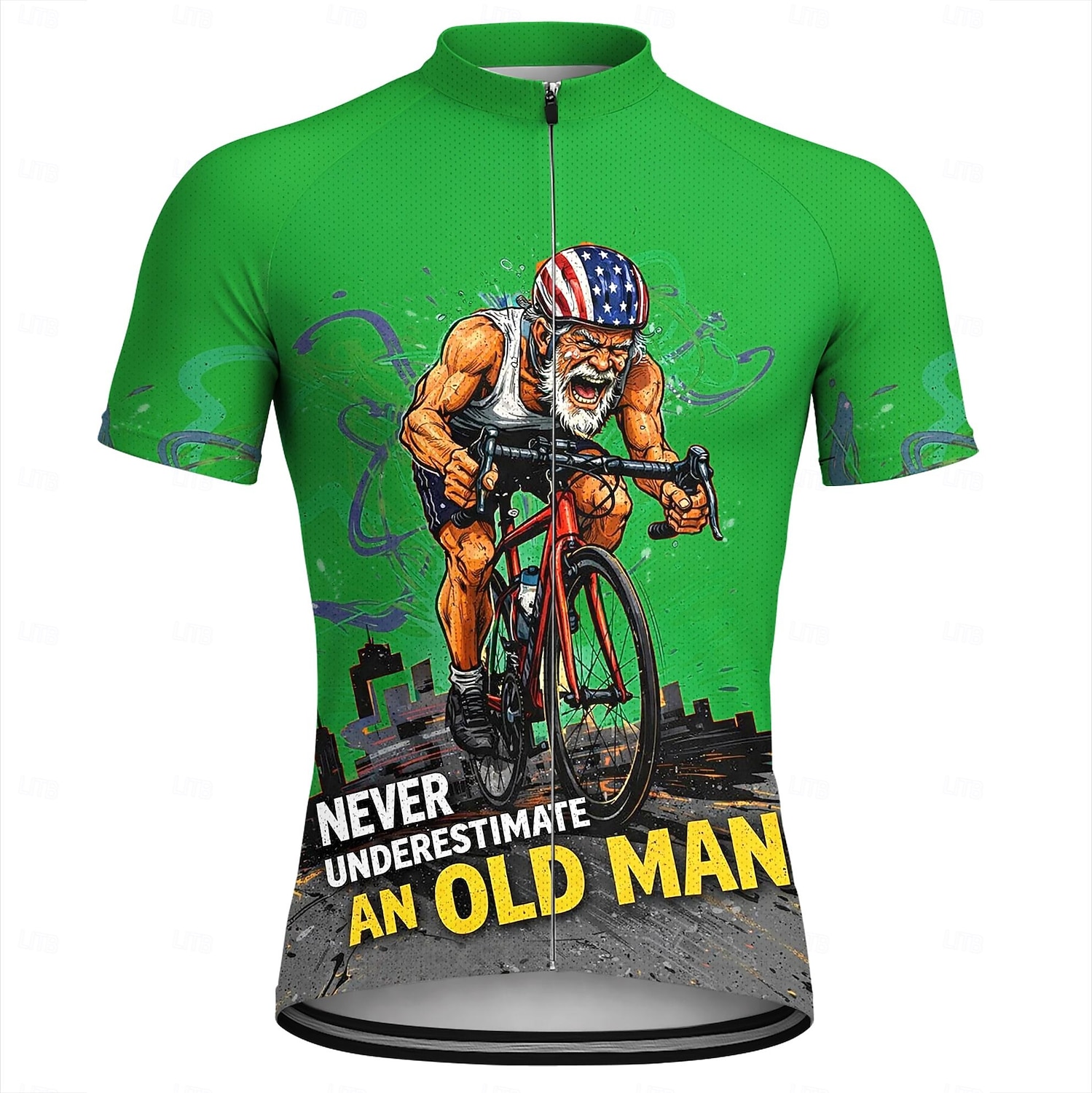 Da uomo Maglia da Ciclismo Maglia da downhill Non sottovalutare mai un vecchio con una bicicletta Manica Corta Bicicletta Maglia Maglietta con 3 tasche posteriori Resistente ai Raggi UV Asciugatura del 2026 a $30.99 –P8