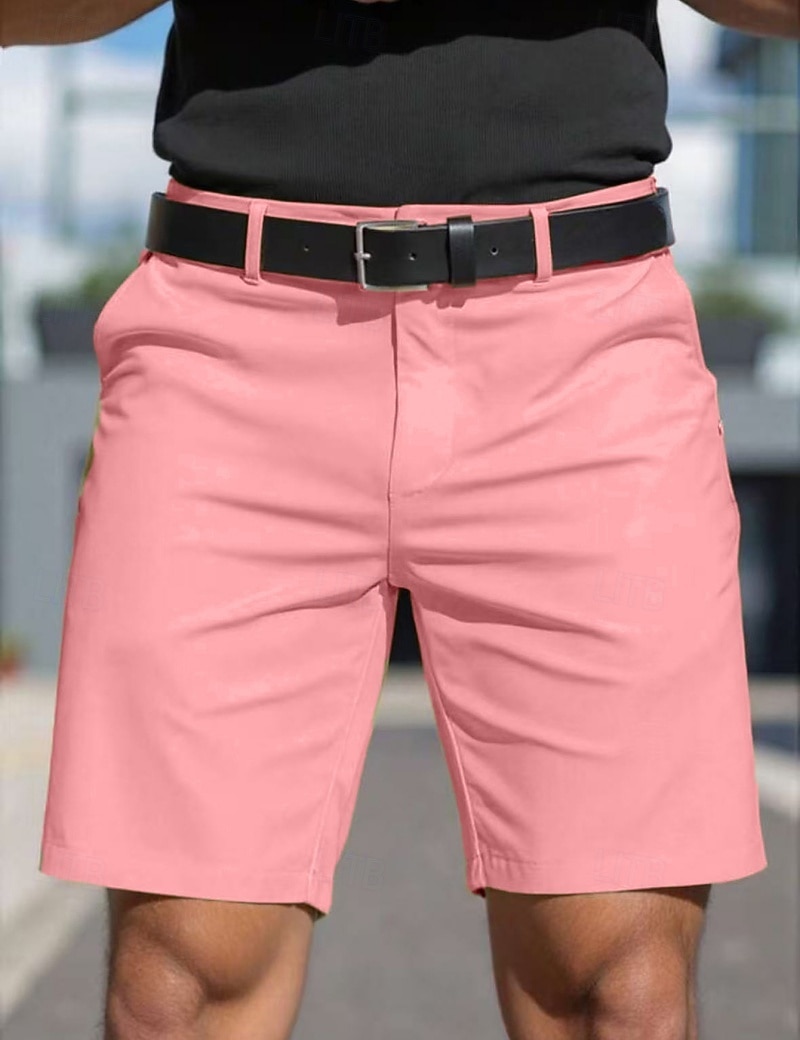 Per uomo Shorts Shorts eleganti Lavoro Pantaloncini casual Tasca Semplice Comodità Traspirante Lunghezza al ginocchio Casuale All'aperto Spiaggia Vacanza Moda Blu azzurro cielo Inelastico del 2026 a $26.99 –P12