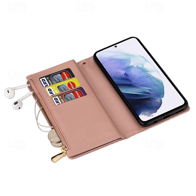 Phone Case For Samsung Galaxy S26 S26 Plus S26 Ultra Wallet Case Zipper Full Body Protective Kickstand Color Gradient sky PU Leather 2026 - $24.99 –P5