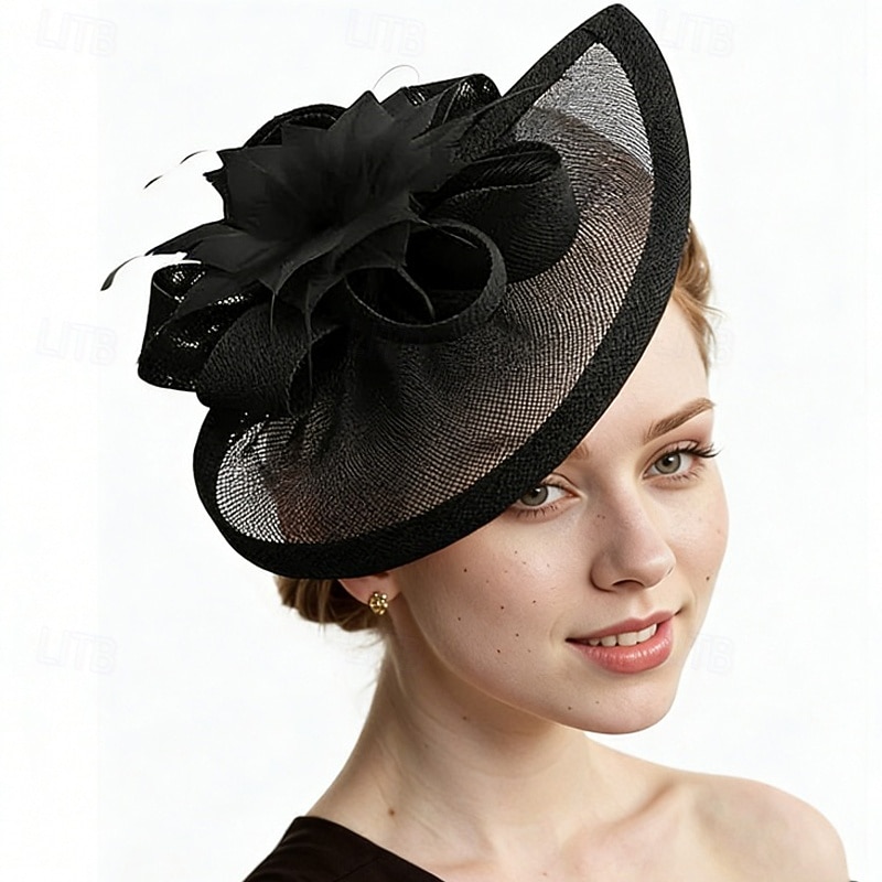 fascinators Linfrø Bryllup Bursdag Årgang søt stil Retro Rød Med Fjær Blomster Hodeplagg Hodeplagg 2026 - $17.49 –P9
