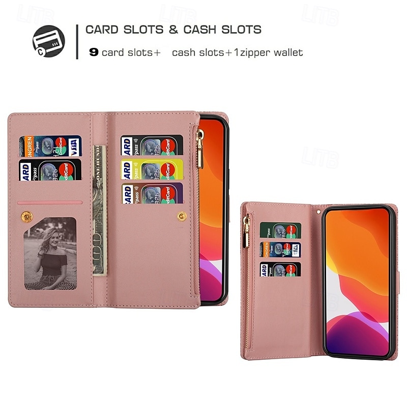 Phone Case For Samsung Galaxy S26 S26 Plus S26 Ultra Wallet Case Zipper Full Body Protective Kickstand Color Gradient sky PU Leather 2026 - $24.99 –P8