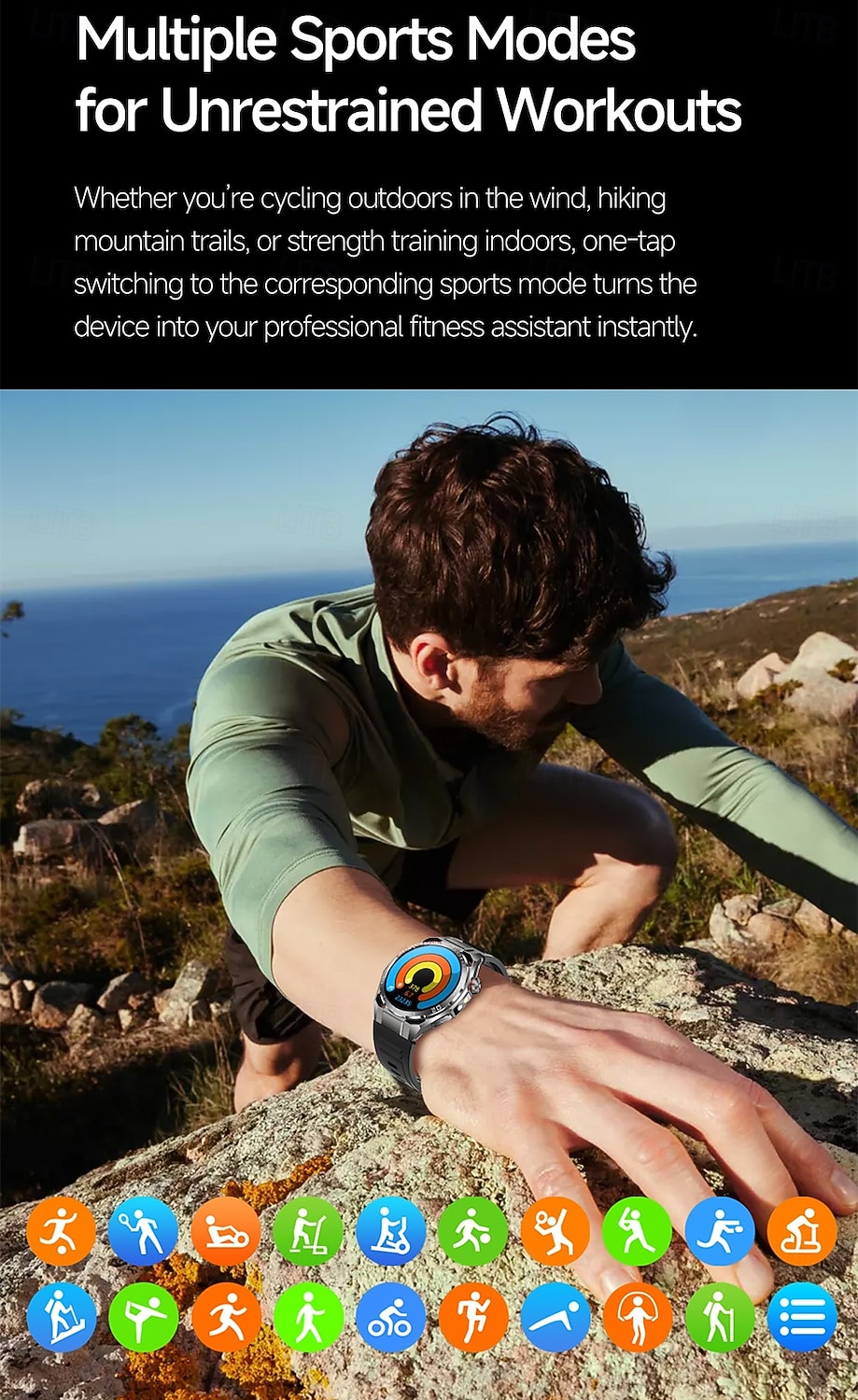 iMosi TK40 Slimme horloge 1.47 inch(es) Smartwatch met Bluetooth-belfunctie Stappenteller Gespreksherinnering Activiteitentracker Compatibel met: Android iOS Uniseks Handsfree bellen Mediabediening 2026 - $88.99 –P10