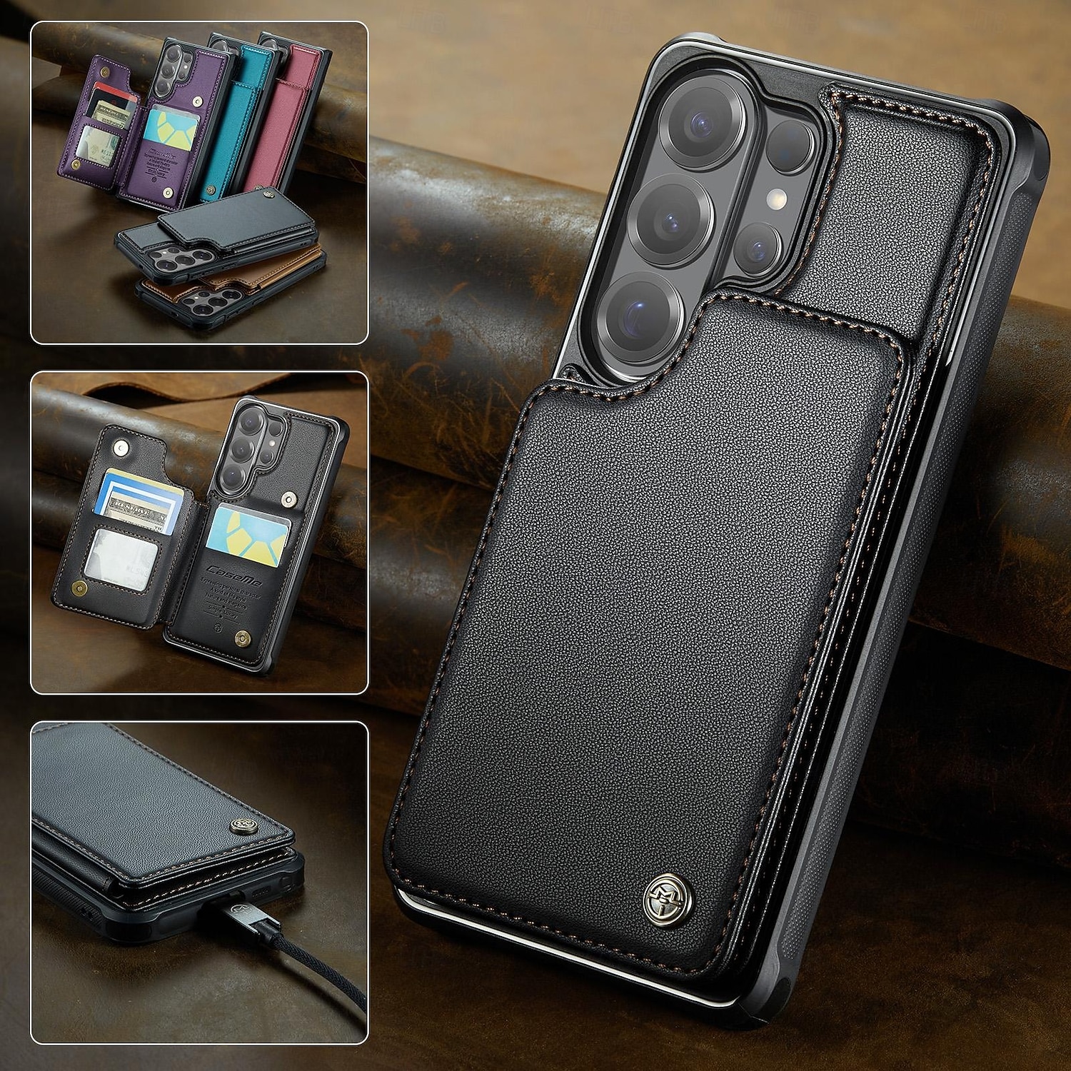 Phone Case For Samsung Galaxy S26 S26 Ultra Plus Wallet Case Flip Cover with Stand Holder Card Slot Shockproof Retro TPU PU Leather 2026 - $17.99 –P13