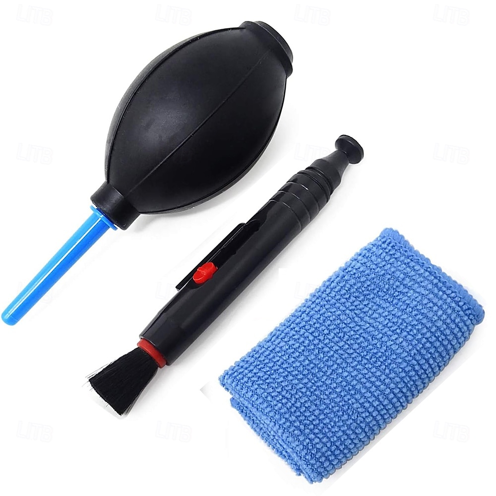 Kit de nettoyage 3 en 1 pour appareils photo et téléphones : stylo, brosse, chiffon, soufflette et kit de nettoyage pour objectifs. Compatible avec appareils photo, reflex, télescopes, loupes et de 2026 ? $9.99 –P5
