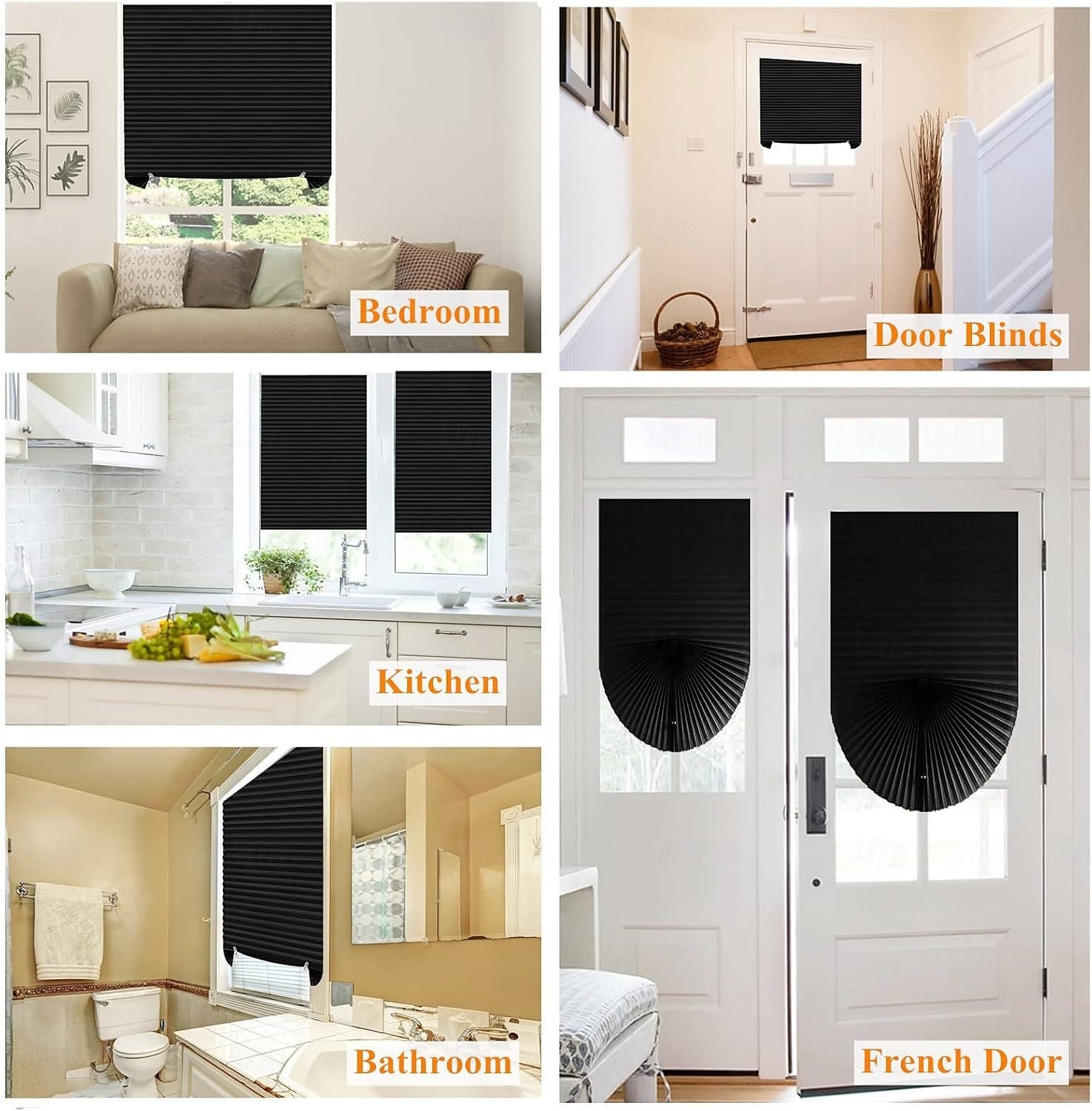Cortinas opacas, persianas temporales sin taladro, estores plisados autoadhesivos para ventanas, cubierta de privacidad para dormitorio, habitación de residencia estudiantil o apartamento. 2026 - $11.49 –P8