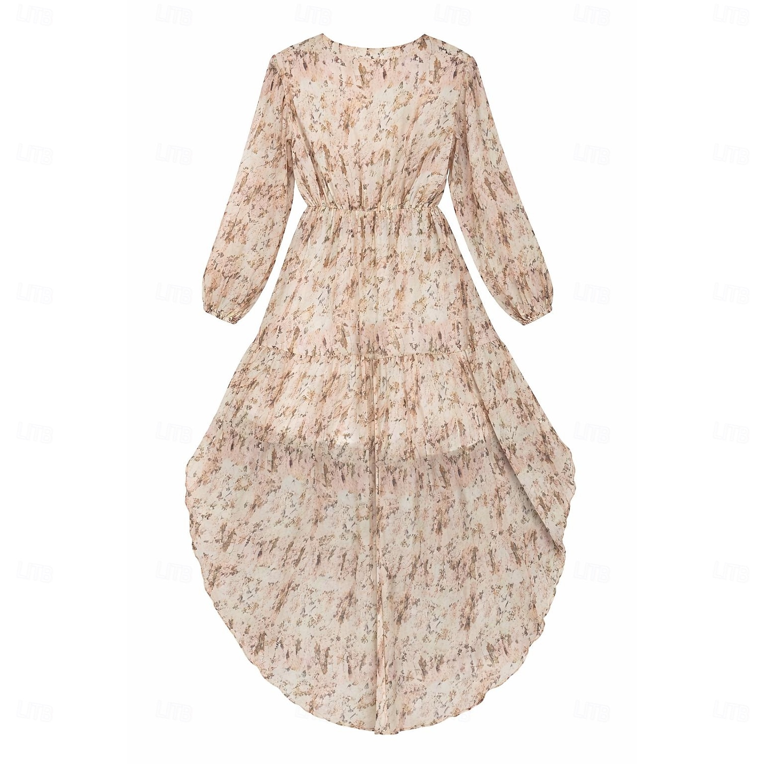 Bohemen Vintage Retro vintage Jurken Lange Mouwen Hippie Schijf Bloemig Bohémien V-hals Kostuum Dames muziekfestival Alledaagse kleding Volwassenen Kleding Zomer 2026 - $43.99 –P3