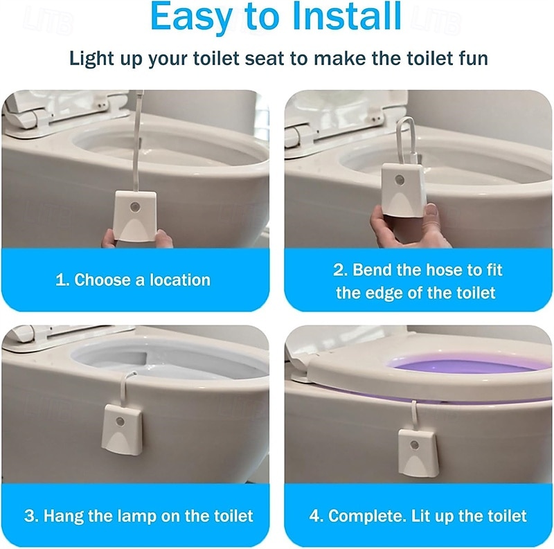 Motion Sensor Toilet Light With 16 Colors and Star Projection, Rechargeable LED Bowl Night Light for Bathroom, Funny Gift for Women Men Girls Boys 2026 - $20.99 –P6