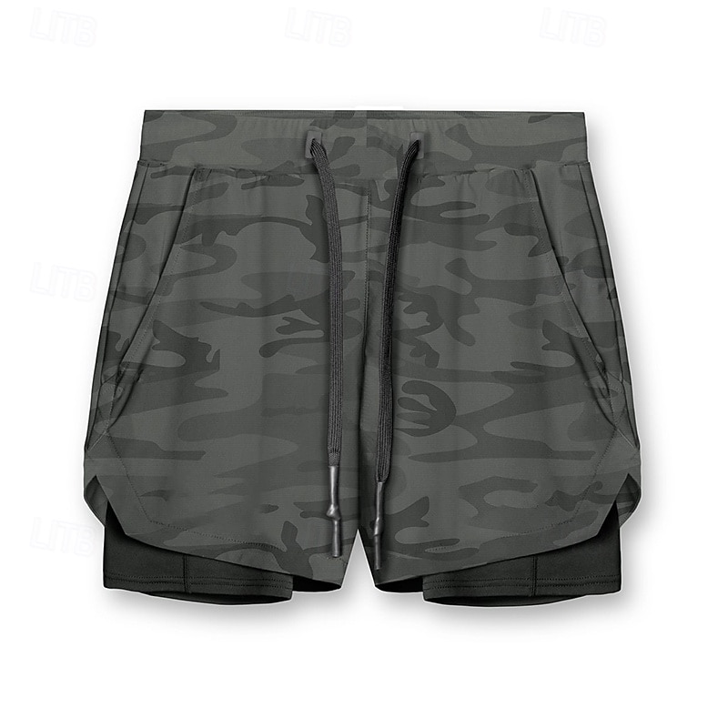 Voor heren Hardloopshorts Atletische shorts Sportbroek Trekkoord Zak 2 in 1 Met compressievoering Short / Broekje Casual Dagelijks Buiten Zomer Lente Sneldrogend Lichtgewicht Vochtregelerend 2026 - $21.99 –P6