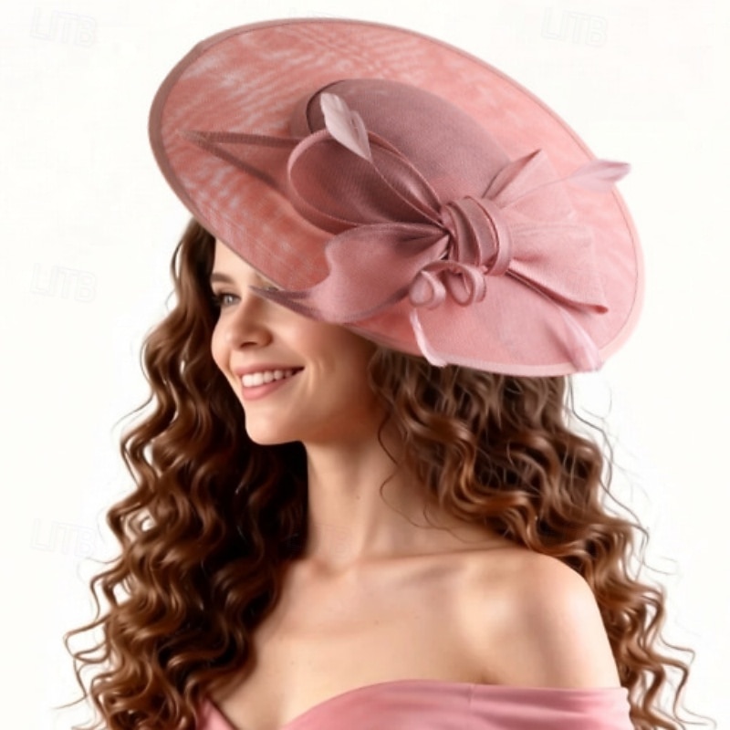 fascinators polyester Bryllup Bursdag Elegant søt stil Med Fjær Hodeplagg Hodeplagg 2026 - $43.99 –P2