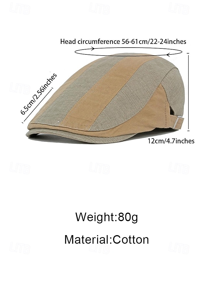 Men's Cotton Flat Beret Cap, Multi-Color, Lightweight and Comfortable – Perfect for Casual Everyday Wear and Vacation Travel 2026 - $11.99 –P10