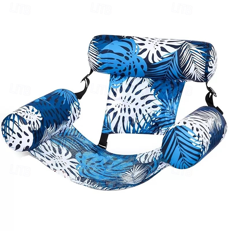Aufblasbarer Poolstuhl, gepolsterte Schwimmliege aus PVC-Oxford-Gewebe mit Poolnudelhalterung, Poolliege für Erwachsene für Pool, See, Strand, Gartenparty, sommerliche Entspannung 2026 - $31.99 –P9