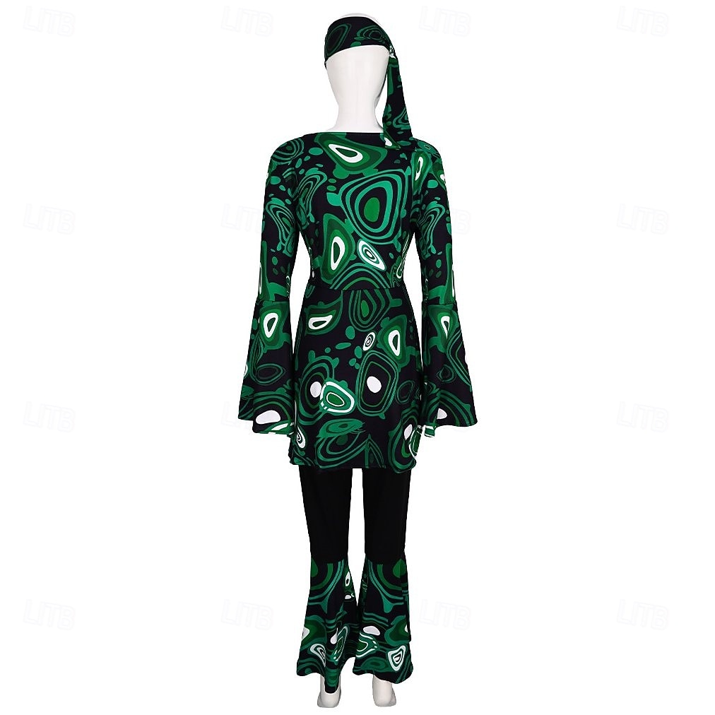 Set Retrò Vintage Anni '70 Blusa / Camicia Pantaloni Copricapo Lunghe Hippie Disco Geometrico Costume Per donna Halloween Carnevale Festival Musicale Festa a tema retrò Adulti Blusa Pantaloni del 2026 a $43.99 –P4