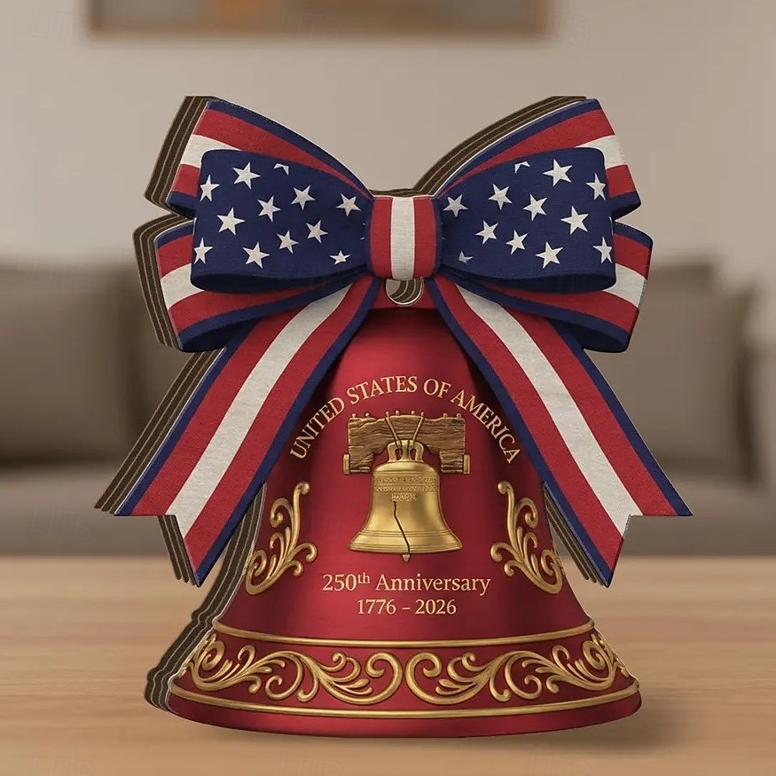 250 aniversario EE.UU. Regalo Decoración de mesa Letrero de bloque de madera Innovador Gracioso Patriótico Adulto Unisexo Día de la Independencia 4 de julio Festival Disfrazarse 2026 - $15.49 –P4