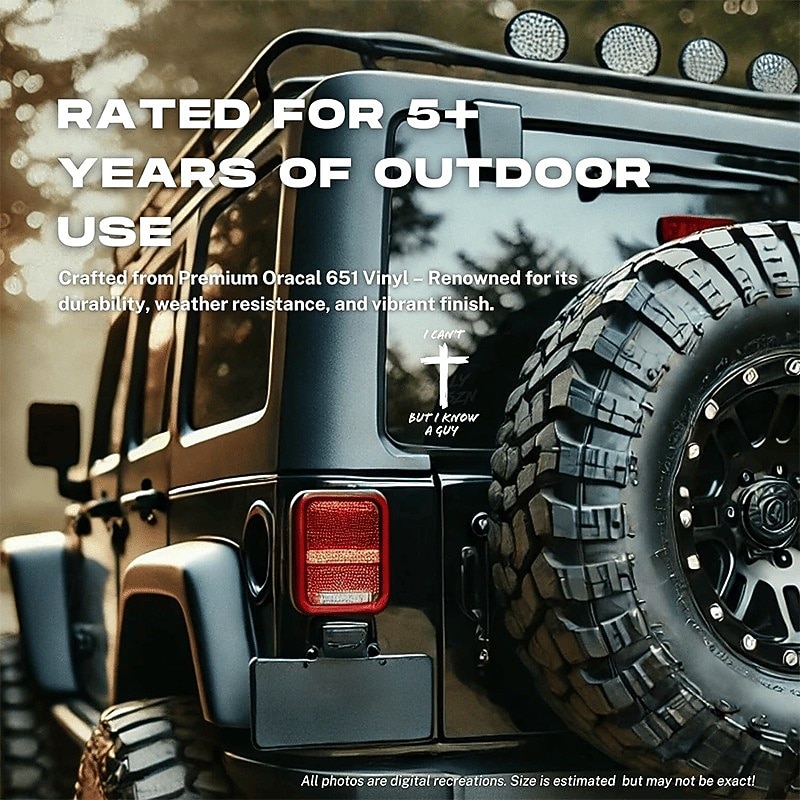 5 Stück – Ich kann es nicht, aber ich kenne jemanden – christlicher Jesus-Kreuz-Autoaufkleber aus Vinyl für Auto, Wand, Fenster, Fahrzeug, wetterfest, viral 2026 - $16.99 –P5