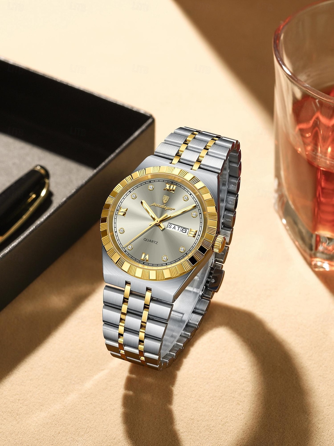 872 nuevo reloj clásico de negocios de acero inoxidable ultrafino para hombre, reloj de pulsera de cuarzo luminoso resistente al agua 2026 - $32.99 –P1