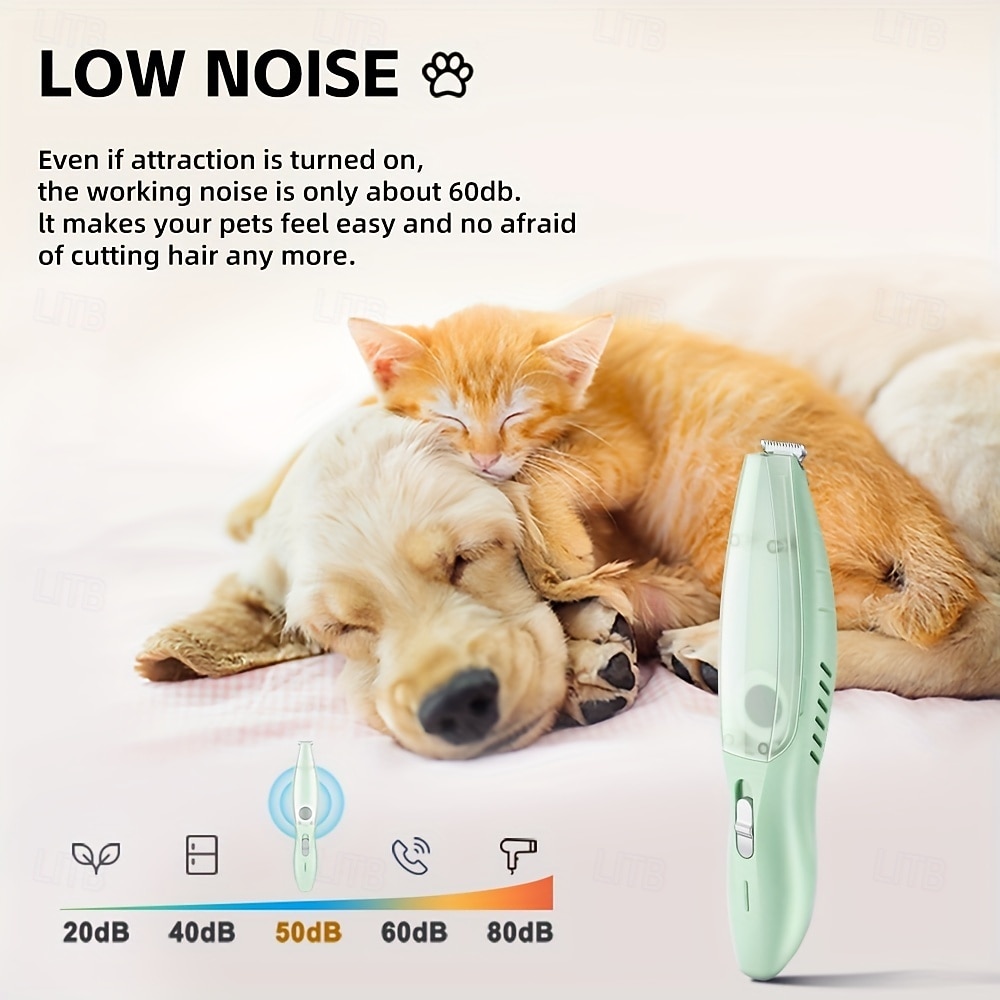 Wireless Dog Paw Trimmer with Strong Suction Vacuum | Automatic Hair Collection, USB Rechargeable, Low Noise, Suitable for Small and Large Dogs, Cats 2026 - $39.99 –P14