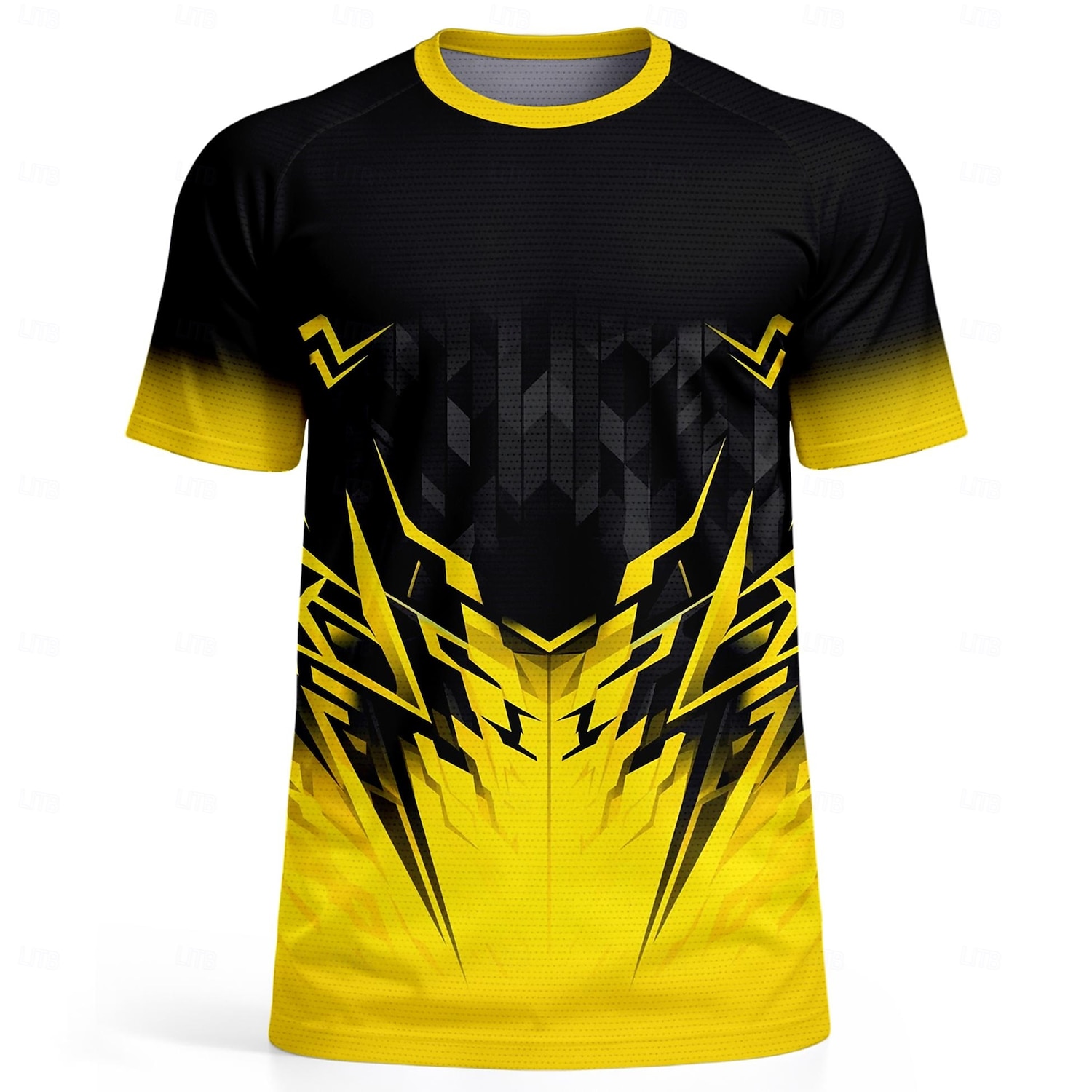 Bărbați Tricou de fotbal Geometric Gradiant Top de alergare Tricou sport Vară Manșon scurt UPF 50 Uscare rapidă Confortabil la umezeală Respirabil Turneu Fotbal Sală de fitness Alergat Antrenament 2026 - $18.99 –P3