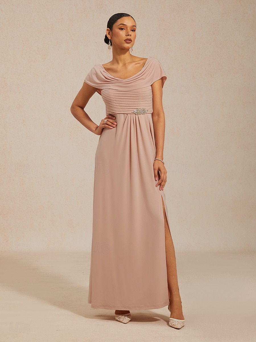 maxi dress graduation guest Women's A Line Dress Elegant Evening Party Wedding Regular Fit Solid Color Sleeveless Crew Neck Blush Pink Summer Spring Fall 2026 cinderella dresses