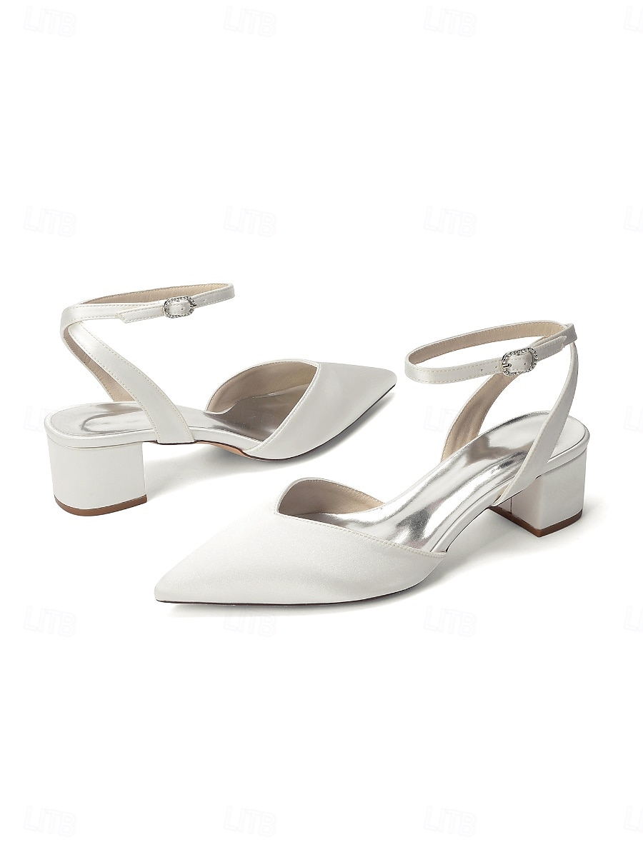 Zapatos de tacón ancho rosa para mujer con tira trasera y correa en el tobillo, elegantes zapatos para la madre de la novia para bodas en jardines, cómodos zapatos de vestir de tacón bajo para 2026 - $59.99 –P3