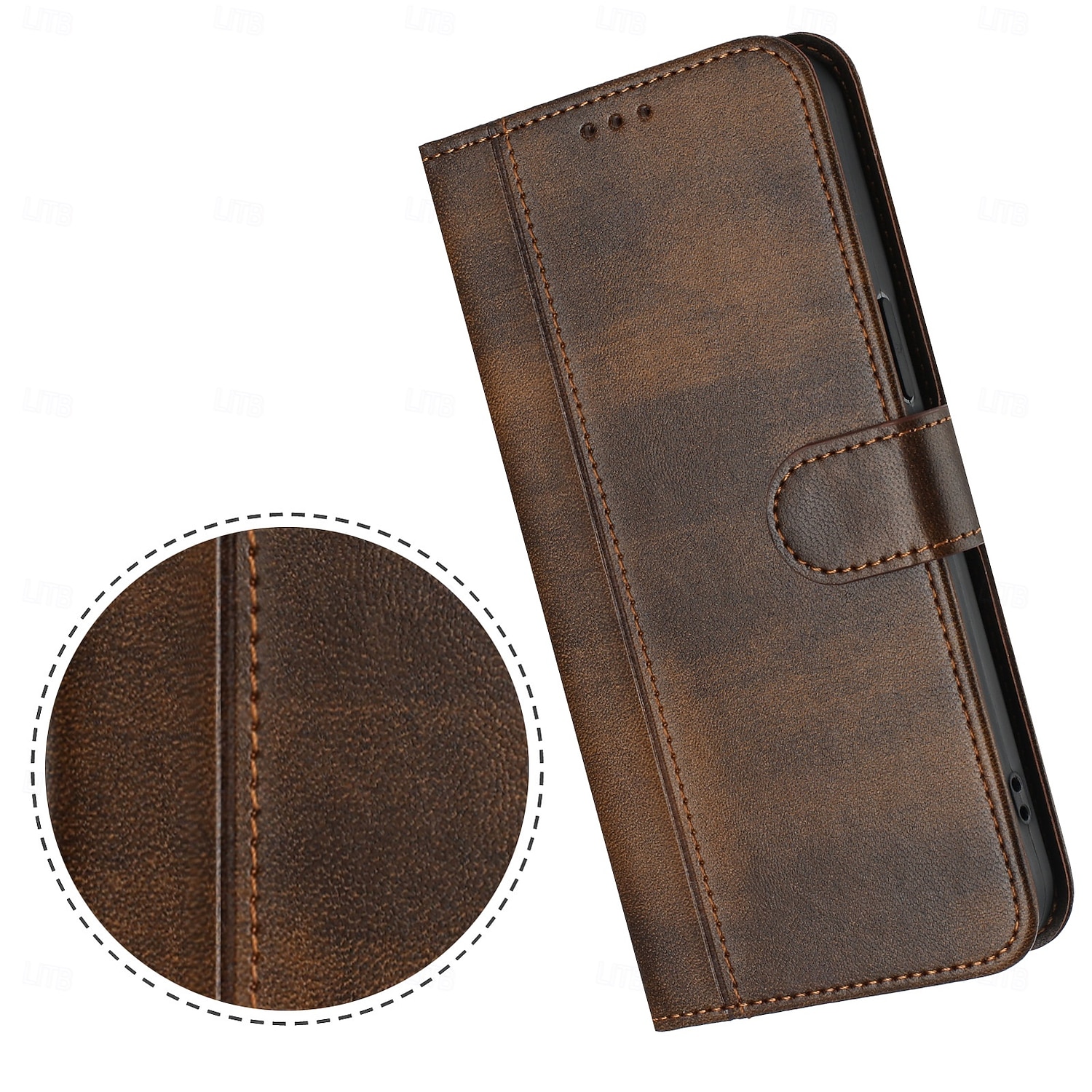 telefon Kılıf Na Samsung Galaxy S26 S26 Ultra Plus Etui na karty portfela Z podpórką Obsługa ładowania bezprzewodowego z paskiem na nadgarstek Retro TPU Skóra PU 2026 - $15.99 –P5