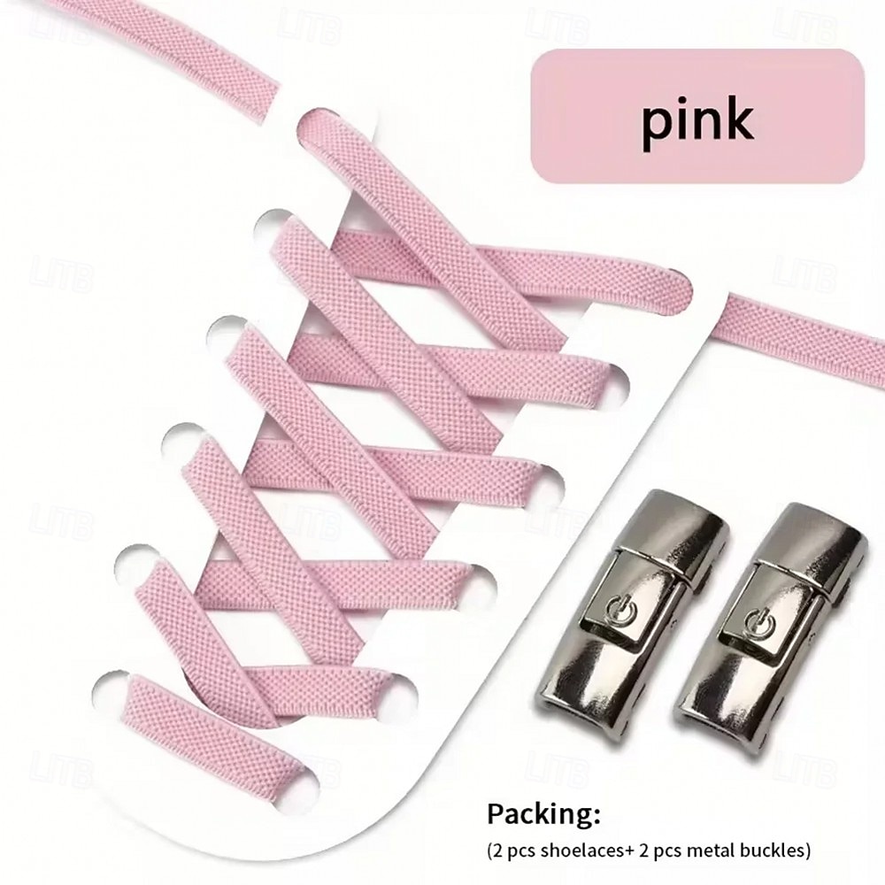 Press Lock Shoelaces Without ties Colorful Lock Elastic Laces Sneakers Kids Adult Flats No Tie Shoe laces for Shoes 8MM Widened Flat No Tie Shoelaces for Shoes Accessories 2026 - $9.99 –P10