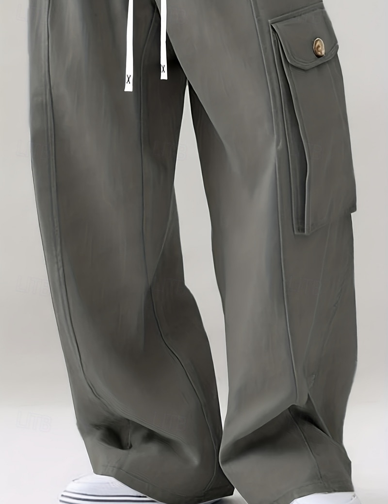 Per uomo Pantaloni Cargo Pantaloni Coulisse Tasca Semplice Comodità Traspirante Lunghezza al ginocchio Casa All'aperto Abbigliamento casual alla moda Vacanza Moda Verde militare Albicocca Inelastico del 2026 a $31.99 –P3