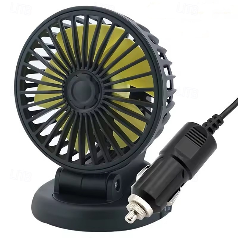 Autoventilator, 12V sigarettenaansteker- of USB-voeding voor in de auto, opvouwbare dashboardventilator met 360° rotatie, krachtige koelventilator met 5 bladen voor auto, vrachtwagen, SUV, camper, 2026 - $19.99 –P7