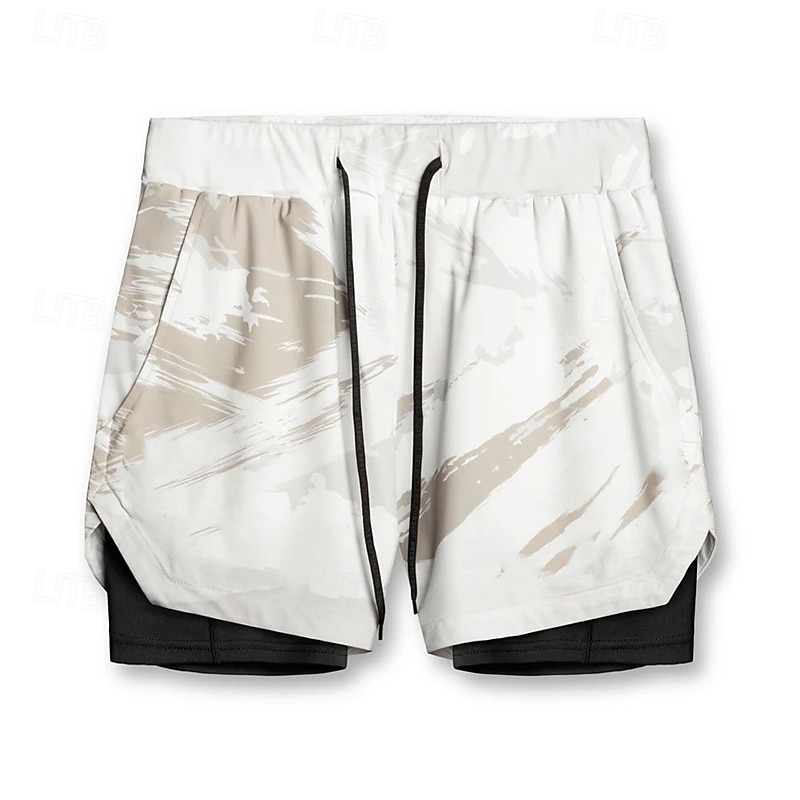 Voor heren Hardloopshorts Atletische shorts Sportbroek Trekkoord Zak 2 in 1 Met compressievoering Short / Broekje Casual Dagelijks Buiten Zomer Lente Sneldrogend Lichtgewicht Vochtregelerend 2026 - $21.99 –P2