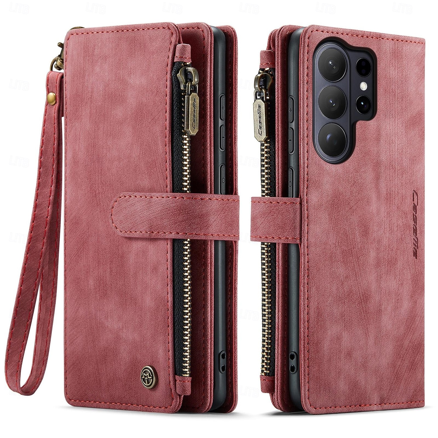 teléfono Funda Para Samsung galaxia S26 S26 Ultra Plus Tarjetas billetera con Soporte con correa de muñeca Ranura para tarjetas Retro TPU Cuero de PU 2026 - $22.99 –P2