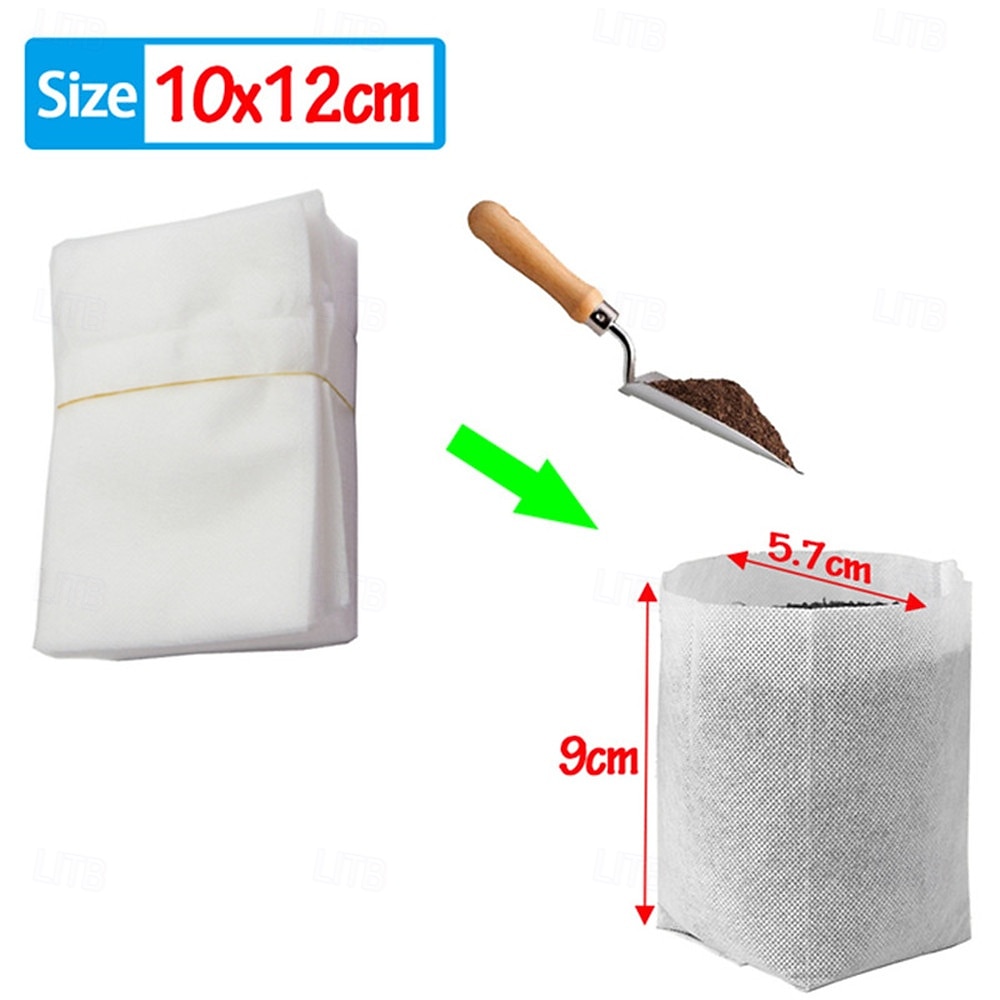 100Pcs Biodegradable Nonwoven Fabric Nursery Plant Grow Bags Seedling Growing Planter Planting Pots Garden Eco-Friendly Ventilate Bag 2026 - $10.49 –P10