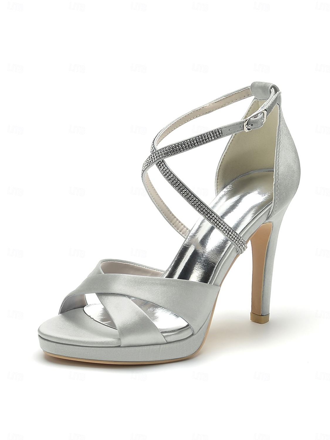 scarpe con plateau argentate da donna - eleganti décolleté da sposa per matrimoni in città del 2026 a $64.99 –P5